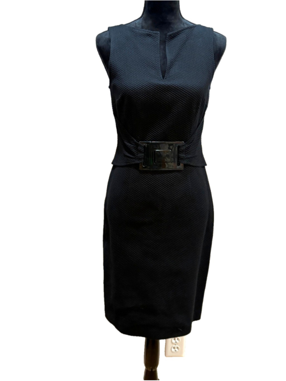 David meister black dress size 4